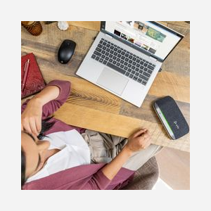 HP Poly Sync 20-M Speakerphone USB-C/A Adaptateur, Bluetooth 5.1, Autonomie 20h, 3 Microphones, Réduction Bruit, Windows/macOS, Batterie Li-Ion - Miniature 2