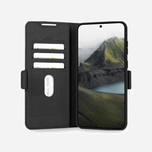 dbramante1928 Oslo Pro Folio Porte Carte pour Samsung Galaxy S25 FE 6.7", Noir, 3 Cartes, Plastique Recyclé 100%, Résistant Poussière/Chocs