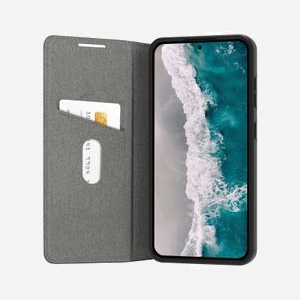 dbramante1928 Oslo Folio Noir pour Samsung Galaxy A55 5G - Écran 6.6" (16.8 cm), Simili-cuir & Plastique recyclé, Support Bureau, 1 Compartiment Carte, Résistant aux impacts. Dimensions: 83x16x165mm, 75.5g - Miniature 4