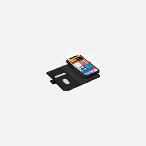 dbramante1928 LY54GTBL1178 Étui Portefeuille Cuir Noir pour iPhone 12 mini 5.4" avec Fermeture Magnétique et 3 Compartiments Cartes (76x21x140mm, 86g) - Miniature 2