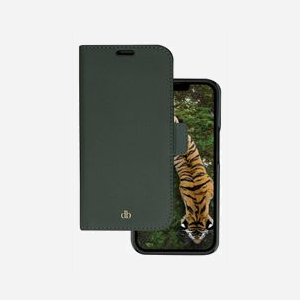 dbramante1928 New York Étui Portefeuille Cuir Vert pour iPhone 14 Pro 6.1" avec 3 Compartiments Cartes, Fermeture Magnétique et Protection RFID - Miniature 1