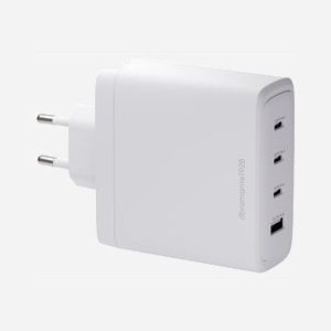 dbramante1928 CI14EUBL7234 Chargeur Secteur 140W 3x USB-C Power Delivery (1x 140W, 2x 100W) + 1x USB-A 22.5W Compatible Ordinateur Portable/Smartphone/Tablette Blanc