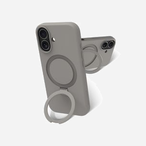 dbramante1928 Roskilde MS Kick ICON Housse Grise pour iPhone 17 avec Support, Compatible MagSafe, Anti-Goutte 1.2m et Certification GRS