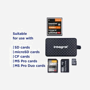 Lecteur de carte Integral INCRMULTI3.2ACR USB 3.2 Gen 1 Type-A/Type-C, MS Duo, SD, MicroSD, Taux transfert 5000 Mbit/s, Windows/macOS/Linux - Miniature 4