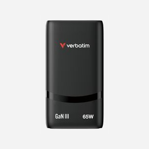 Verbatim Chargeur Secteur USB-C 65W Noir - 2 Ports USB-C Power Delivery 3.0 (5-20V, 3.25A max) GaN Compatible Ordinateur Portable/Smartphone/Tablette - Miniature 2