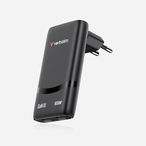 Verbatim Chargeur Secteur USB-C 65W Noir - 2 Ports USB-C Power Delivery 3.0 (5-20V, 3.25A max) GaN Compatible Ordinateur Portable/Smartphone/Tablette - Miniature 4