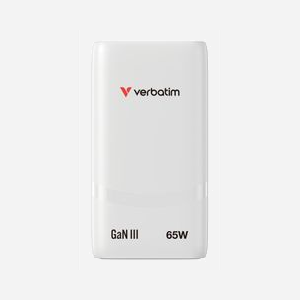 Verbatim Chargeur USB-C 65W Blanc - 2 Ports USB-C Power Delivery 3.0, PPS, GaN, 5-20V, 3.25A Max, Secteur 100-240V - Ref 32355 - Miniature 2
