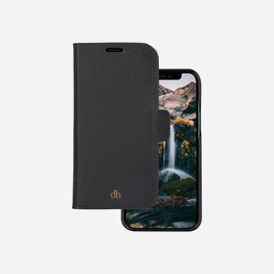 dbramante1928 New York Étui Portefeuille Noir pour iPhone 13 Pro Max 6.7", Cuir pleine fleur, 3 emplacements cartes, Fermeture magnétique, 82x21x164mm, 114g - Miniature 1