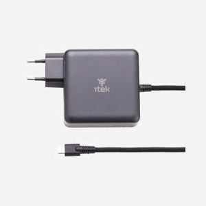 itek Chargeur Secteur USB-C 140W Power Delivery 3.0/Quick Charge 3.0 GaN Noir - ITNBACWB140 : 1x USB-C, 110-240V, 50/60Hz, 1.5m Câble - Miniature 3
