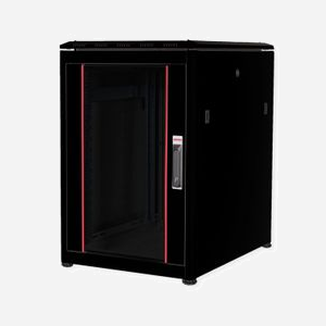 ROLINE Rack Autonome 26.21.0217 16U Noir, Charge Max 600kg, Acier, Porte Verre, IP20, 600x800x898mm, Profondeur Montage 56-74cm, Kit de Montage Inclus - Miniature 1