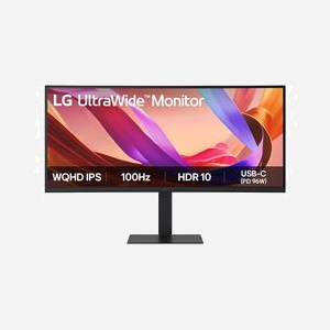 LG 34U650A-B Écran LCD 34" Wide Quad HD (3440x1440) IPS 100Hz 5ms GTG, HDR10, sRGB 99%, Hub USB, DisplayPort 1.4, HDMI, Noir - Miniature 1