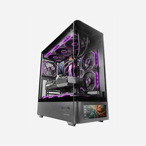 Mars Gaming MCLCDPRO Boîtier PC Midi Tower Noir - ATX/Micro-ATX/Mini-ITX, écran IPS 7.2", 1x 3.5", 3x 2.5", USB 3.2 Gen 1/Gen 2 Type-A/Type-C - Miniature 1