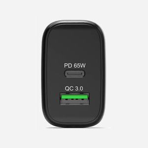 Port Designs 902104EU Chargeur Secteur Universel 65W GaN Power Delivery, USB-A 2.0 + USB-C, Charge Rapide, 5-20V, Noir - Miniature 2