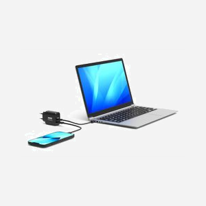 Port Designs 902104EU Chargeur Secteur Universel 65W GaN Power Delivery, USB-A 2.0 + USB-C, Charge Rapide, 5-20V, Noir - Miniature 4