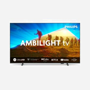 Philips 43PUS8009 TV LED 43" 4K Ultra HD Titan OS, HDR10+/HLG, DVB-T2/S2/C, Wi-Fi, Ethernet, HDMI 2.1 (ARC/eARC), VESA 200x100, Noir