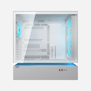 COUGAR CGR-2DA4W-M Boîtier PC Midi Tower Blanc, Acier/Verre, ATX/Micro-ATX/Mini-ITX, 2x160mm Avant, 1x120mm Arrière, USB 3.2, RGB - Miniature 3