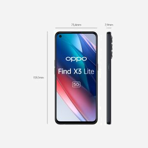 OPPO Find X3 Lite Noir : Écran 6.43" AMOLED FHD+ Gorilla Glass, Snapdragon 765G, 8Go RAM LPDDR4X, 128Go, Quad Camera 64MP, 5G, Double SIM, ColorOS 11.1, Batterie 4300mAh - Miniature 3