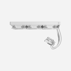 Montech HyperFlow Silent 360 - Refroidisseur liquide AIO pour processeur - Radiateur 397x120mm - 3x 120mm FDB PWM 800-2200 RPM - 129.5 m³/h - Blanc - Sockets Intel/AMD - Miniature 4