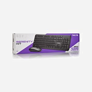 NGS Serenity Kit Clavier QWERTY ES + Souris RF sans fil 1600 DPI Noire, 12 Touches Multimédia, Portée 10m, compatible Windows, macOS, Linux - Miniature 5
