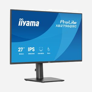 iiyama ProLite XB2796QSC-B1 - Écran 27" QHD IPS LED 2560x1440 75Hz 4ms GTG, USB-C 65W, Hub USB 3.2 Gen 1, HDMI 1.4, Noir, VESA