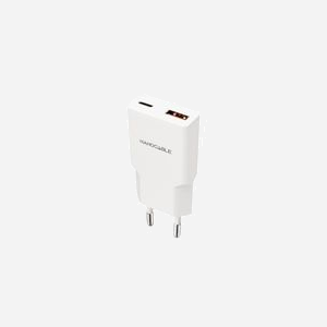 Nanocable 10.10.2025 Chargeur Secteur 25W Power Delivery & Quick Charge, 1xUSB-C + 1xUSB 2.0, 100-240V, Blanc, Compatibilité Smartphone - Miniature 1