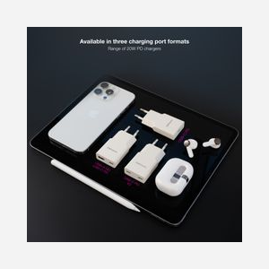 Nanocable Chargeur Secteur 20W Blanc - USB-C Power Delivery + USB 2.0 - 100-240V, 50/60Hz - Sortie 5-12V, 3A Max - Compatible Smartphone, CE/RoHS - Miniature 4