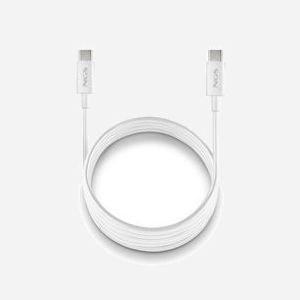 NGS Câble USB-C vers USB-C 1m 60W USB 2.0 Blanc - Nylon/PVC - 20V/3A - Transfert données 0.48 Gbit/s - Certifications CE, RoHS - Miniature 2