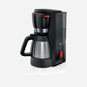 Bosch TKA6M273 : Machine à café filtre, 1000W, capacité 1.1L (12 tasses), carafe, indicateur niveau d'eau, arrêt automatique, noir
