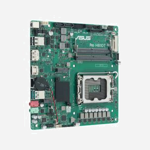 ASUS Pro H810T-CSM : Carte mère mini ITX Intel H810 LGA 1851 (Socket V1), DDR5 SO-DIMM 128Go max, M.2, SATA III, Gigabit Ethernet, Windows 11/10 - Miniature 2