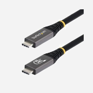 StarTech.com Câble USB4 80Gbit/s USB-C M/M 50cm, 240W PD, 8K 120Hz DP2.1 DP80, USB-IF certifié, TPE, Compatible Thunderbolt 4 - Miniature 1