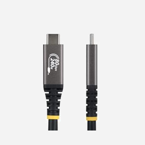StarTech.com Câble USB4 80Gbit/s USB-C M/M 50cm, 240W PD, 8K 120Hz DP2.1 DP80, USB-IF certifié, TPE, Compatible Thunderbolt 4 - Miniature 2