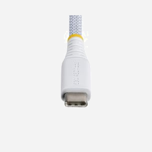 StarTech.com Câble USB 2.0 USB-C Mâle/Mâle 0.3m, Blanc, 0.48 Gbit/s, Contacts Nickel, Power Delivery 60W, AWG 23/28 - Miniature 4