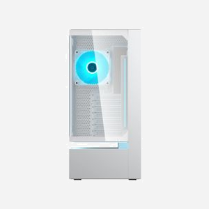 COUGAR CGR-2DA4W Boîtier PC Midi Tower Blanc, Acier/Verre, ATX/microATX/Mini-ITX, 2x 3.5", 2x 2.5", USB 3.2, Vent. 120mm, RGB - Miniature 2