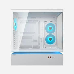 COUGAR CGR-2DA4W Boîtier PC Midi Tower Blanc, Acier/Verre, ATX/microATX/Mini-ITX, 2x 3.5", 2x 2.5", USB 3.2, Vent. 120mm, RGB - Miniature 3