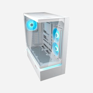 COUGAR CGR-2DA4W Boîtier PC Midi Tower Blanc, Acier/Verre, ATX/microATX/Mini-ITX, 2x 3.5", 2x 2.5", USB 3.2, Vent. 120mm, RGB - Miniature 4