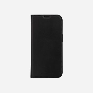 dbramante1928 Bergen Folio Noir pour iPhone 15 - Étui de protection en cuir, 1 compartiment carte, résistant à la poussière et aux rayures - 78x15x151mm - Miniature 1