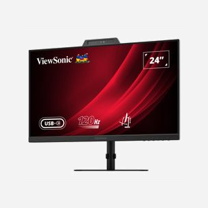 Viewsonic VG2441V Moniteur Visioconférence 24" LED IPS Full HD 1920x1080 120Hz 4ms 250cd/m² Webcam 5MP Haut-parleurs 4W USB Type-C Hub VESA - Miniature 3