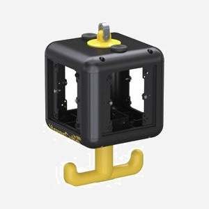 Obo Bettermann 6109800 : Boîtier noir graphite RAL 9011 avec oeillet de fixation, poignée de séparation, sans recouvrement, poids 0,51kg