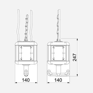 Obo Bettermann 6109800 : Boîtier noir graphite RAL 9011 avec oeillet de fixation, poignée de séparation, sans recouvrement, poids 0,51kg - Miniature 2