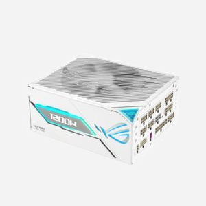 ASUS ROG THOR 1200P3 WHITE Alimentation 1200W ATX 3.1 80+ Platinum, PFC Actif, 20+4 Pin, Ventilateur 120mm, Câbles Modulaires, Blanc - Miniature 1