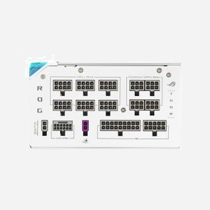ASUS ROG THOR 1200P3 WHITE Alimentation 1200W ATX 3.1 80+ Platinum, PFC Actif, 20+4 Pin, Ventilateur 120mm, Câbles Modulaires, Blanc - Miniature 5