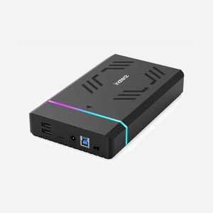 Inateck FE3003_BLACK Boîtier Externe USB 3.2 Gen 1 pour Disque Dur/SSD 2.5/3.5" SATA I/II/III Jusqu'à 20To, Chipset AMS225, Compatible Windows/macOS, Noir