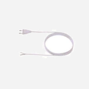 Câble secteur Bachmann 202.285 Blanc 3m, 250V, 2 conducteurs 0.75mm², connecteur mâle droit, gaine PVC