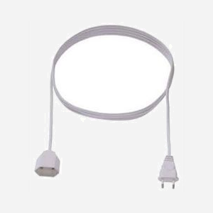 Bachmann 233.285 : Câble d'alimentation 3m Blanc, Prise Type C mâle/femelle, 250V 2.5A, Connecteurs droits