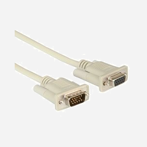 ROLINE Câble VGA (D-Sub) HD15 Femelle - HD15 Mâle A-B 6.0m Gris avec blindage magnétique, référence 11.01.6560 pour écran et carte graphique. - Miniature 1