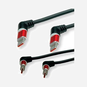ROLINE 11.02.8350 : Câble USB 2.0 1.5m, Connecteurs USB-C mâle/mâle, 0.48 Gbit/s, Design courbe, Noir et Rouge - Miniature 2