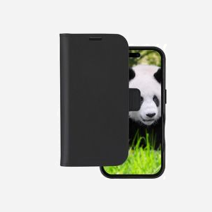 dbramante1928 Lynge Folio Noir pour iPhone 16 Plus 6.7", Cuir, Compatible MagSafe, 3 Compartiments Cartes, Fermeture Magnétique, Résistant aux Rayures