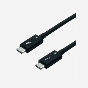 ROLINE Câble Thunderbolt 5 11.02.9111, 0.8m, 80 Gbit/s, USB Power Delivery 240W, DisplayPort Alt Mode, 7680x4320, Connecteurs mâle/mâle plaqués Or, Noir