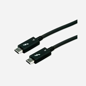 ROLINE Câble USB-C vers USB-C 1.5m Noir - USB 3.2 Gen 1 (3.1 Gen 1) 40 Gbit/s, Power Delivery 100W, Thunderbolt 4, résolution 7680x4320 60Hz