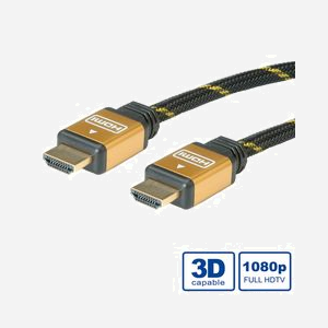 ROLINE GOLD Câble HDMI High Speed 20m (M-M) - Résolution 1920x1080 - Contacts Or - Réf: 11.04.5564 - Connecteurs HDMI Type A Mâle/Mâle - Miniature 2